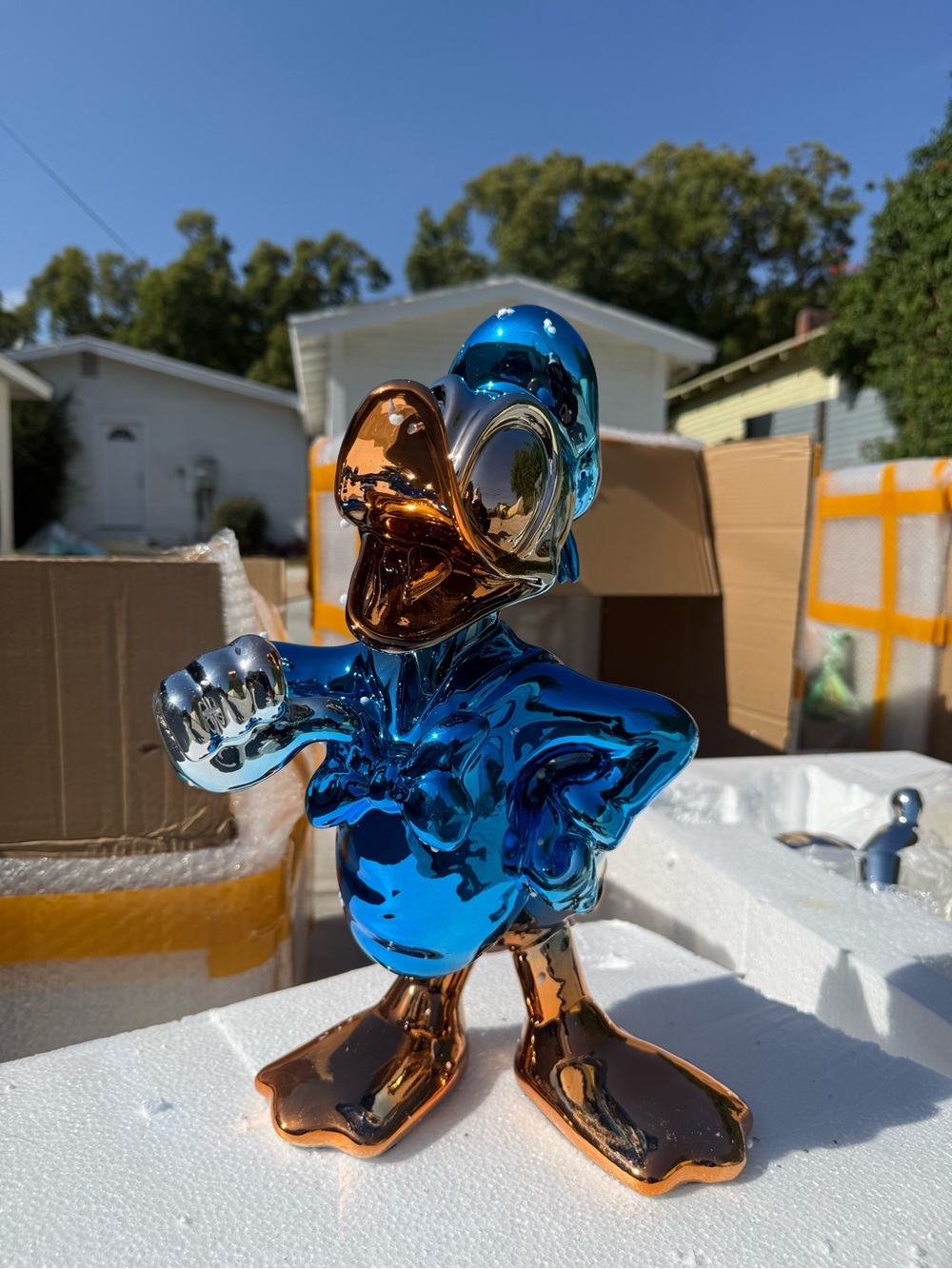 Donald Duck chrome figure 41cm 16”